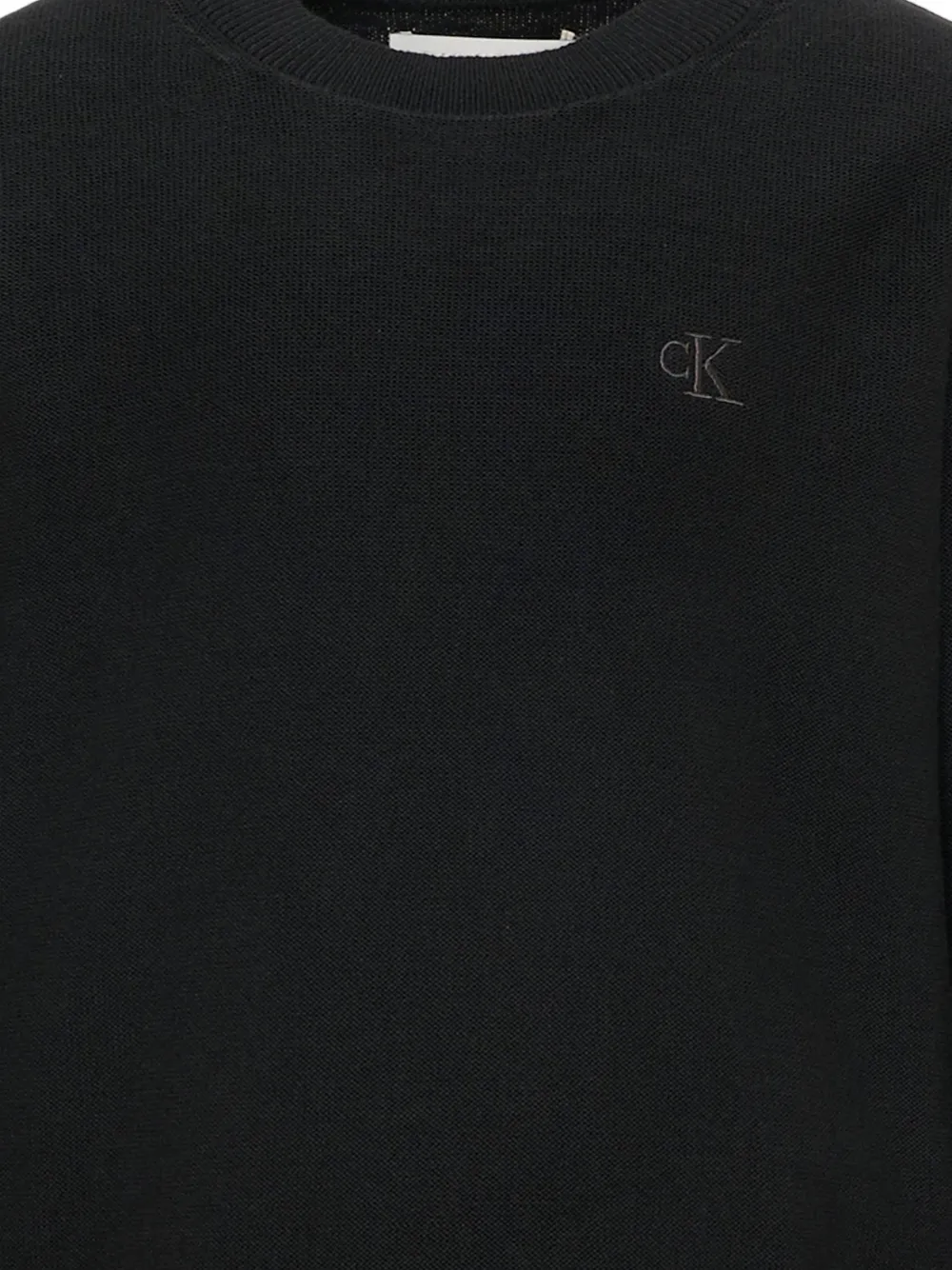 Calvin Klein Kids Trui met geborduurd logo Zwart