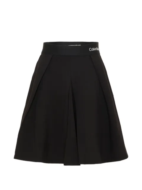 Calvin Klein Kids logo-waistband pleated skirt