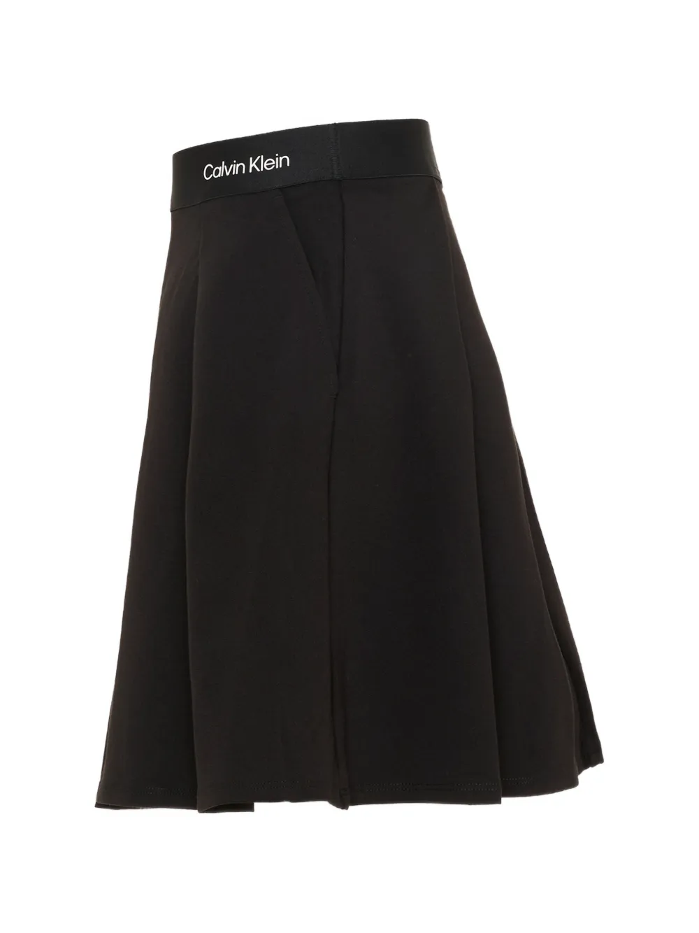 Calvin Klein Kids Plooirok met logoband Zwart
