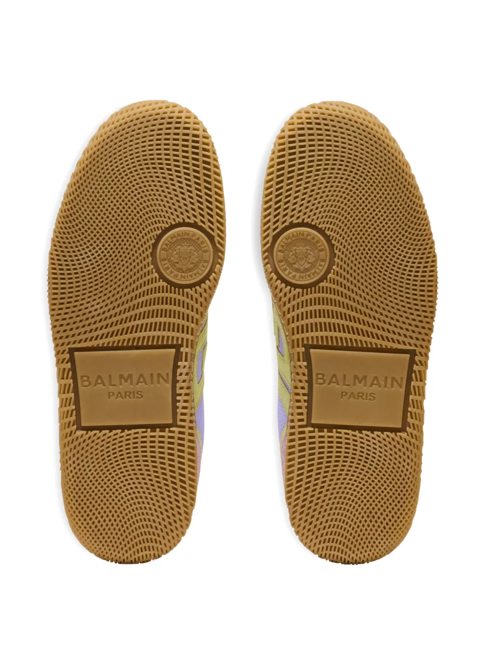 Balmain Swan sneakers met suède vlakken Roze