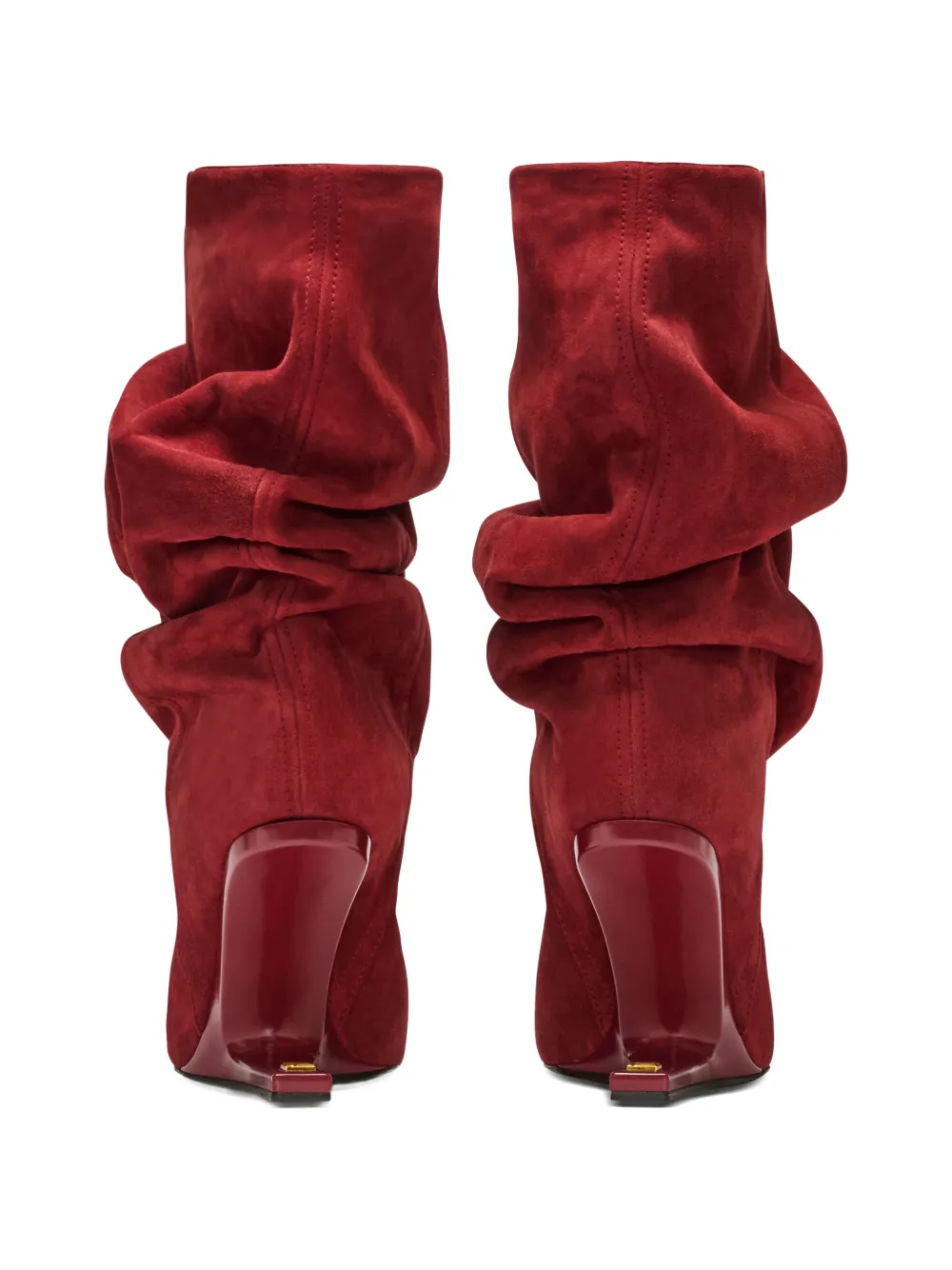 Balmain No Wedge' suède enkellaarzen Rood