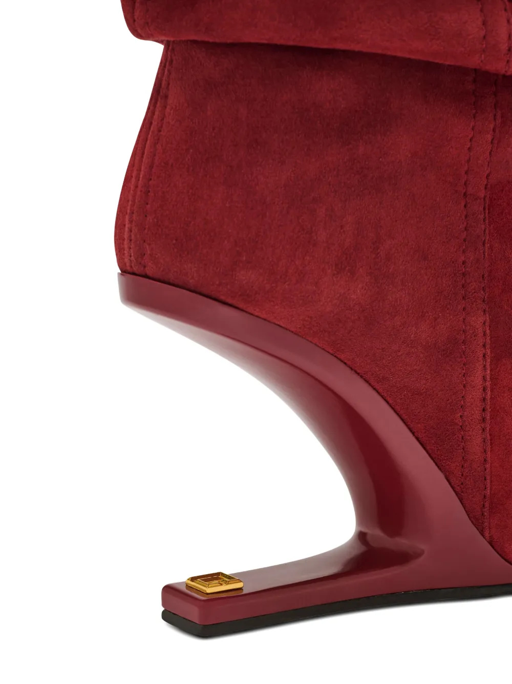 Balmain No Wedge' suède enkellaarzen Rood