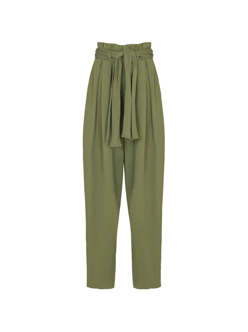 Balmain High waist broek met striksluiting Groen