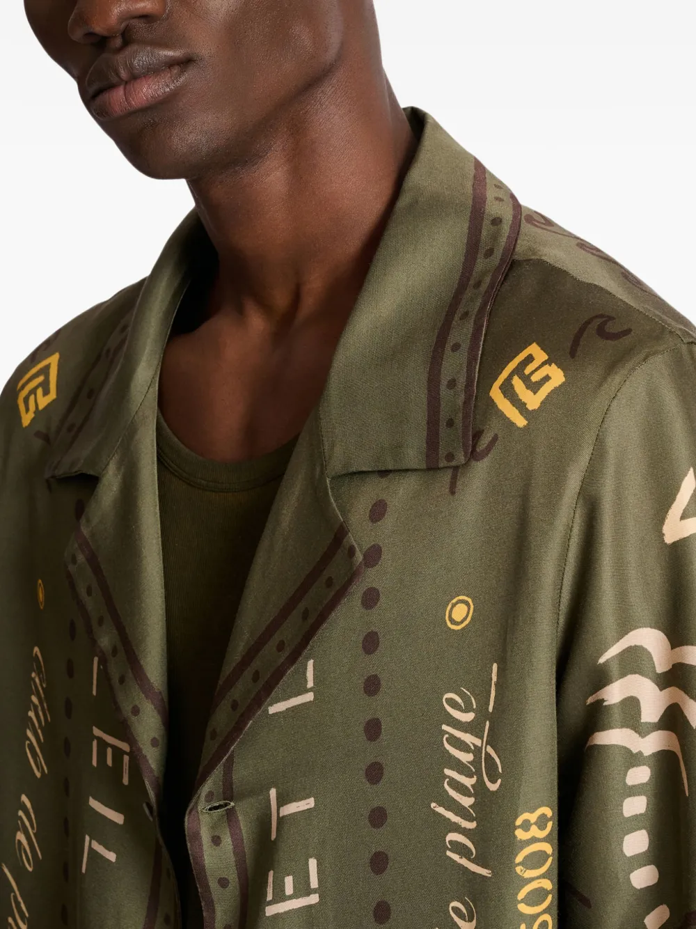 short-sleeve patterned shirt