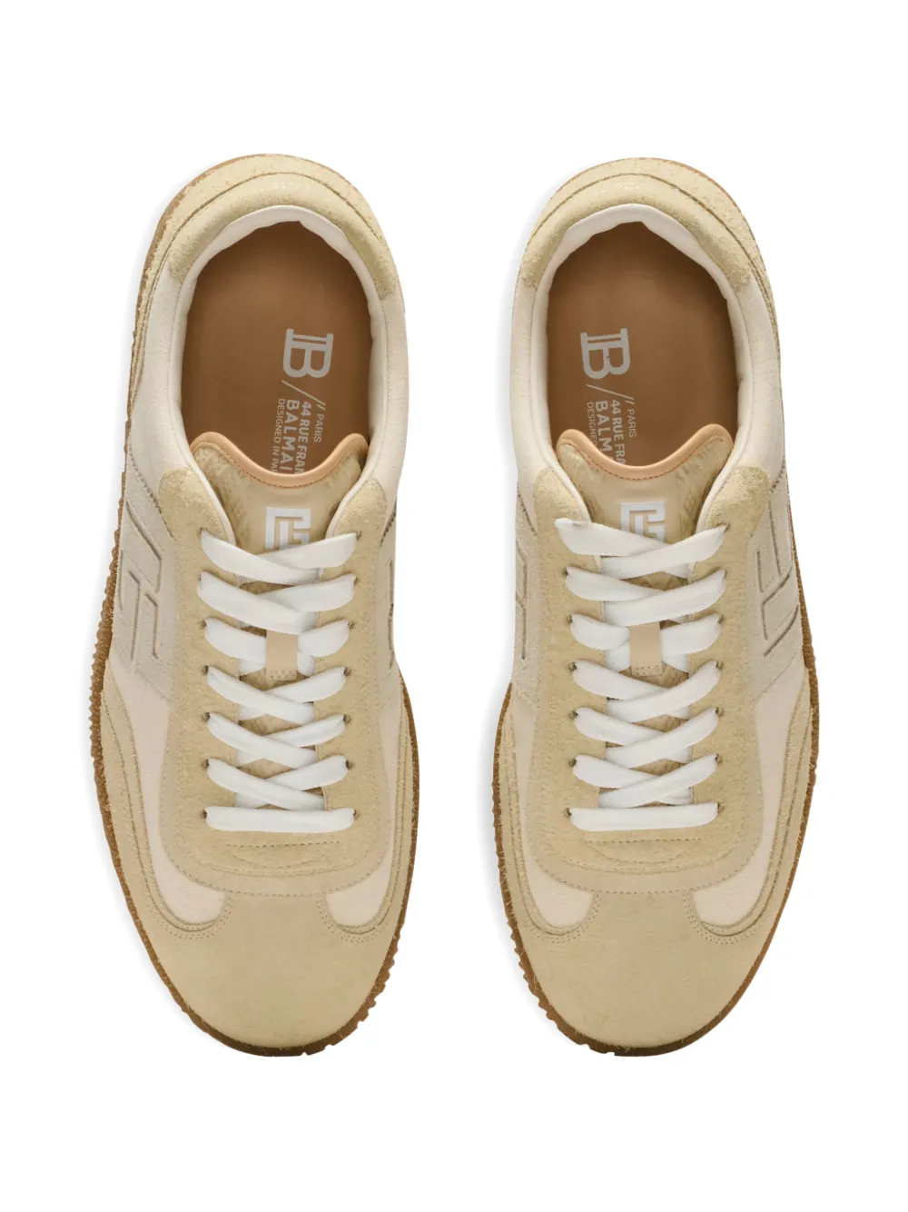 Balmain Swan sneakers met logodetail Beige