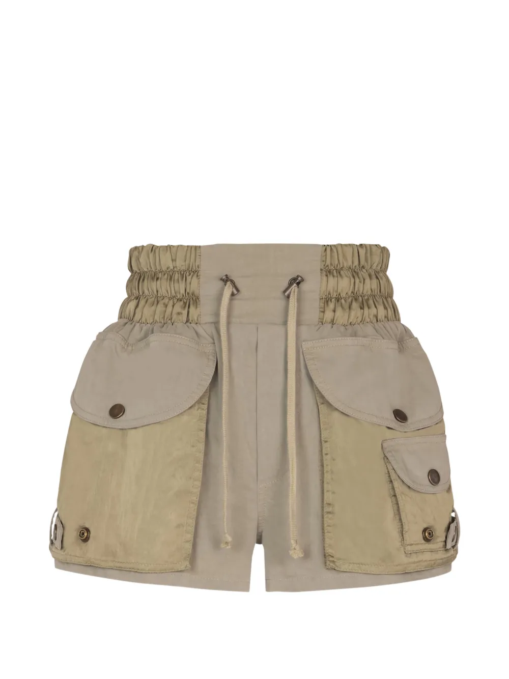 Balmain Cargo corti con vita elasticizzata - Verde