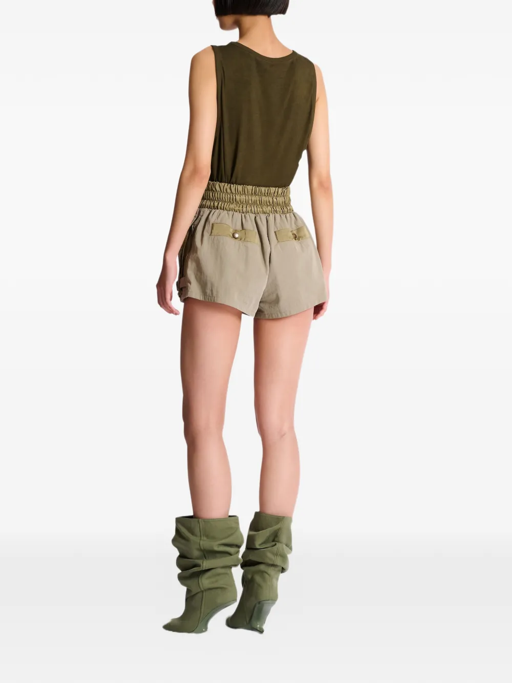 Balmain Twill katoenen cargo shorts Groen