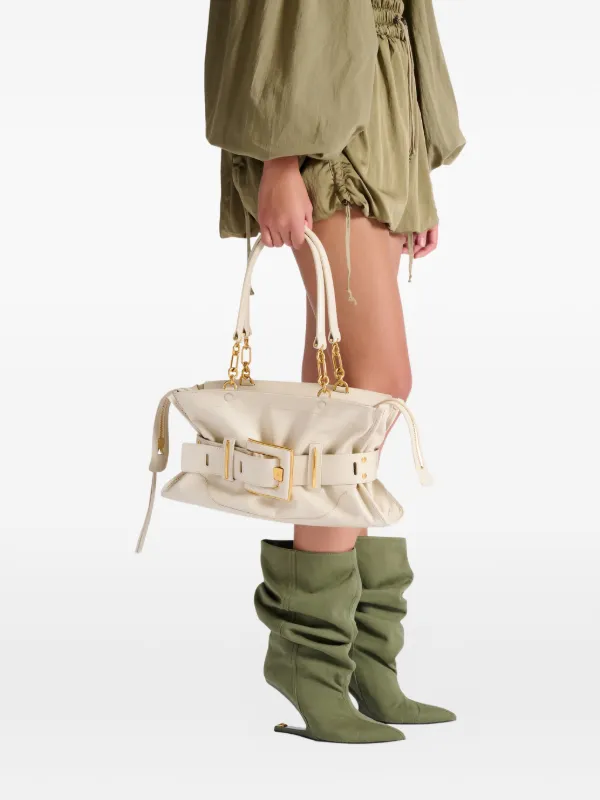 Balmain Buffalo Leather Anthem Bag | Neutrals | FARFETCH