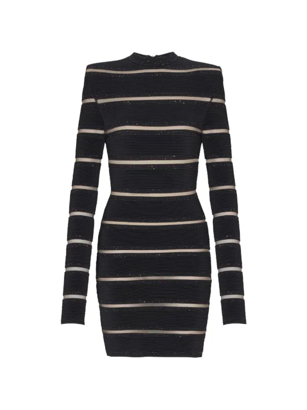 princess polly baby blue dress 💖 Women H&M Size XS Winter Long Sleeve Bodycon B&W Striped Dress / NO  TAGS*