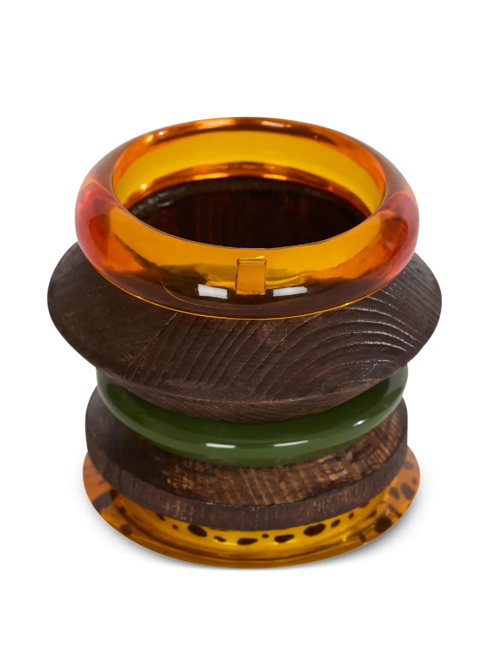 Balmain Set bracciali geometrici - Marrone