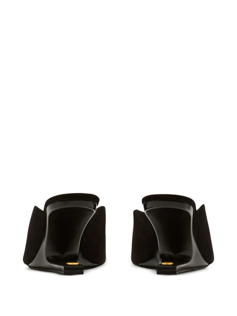 Balmain Suède sandalen met open neus Zwart