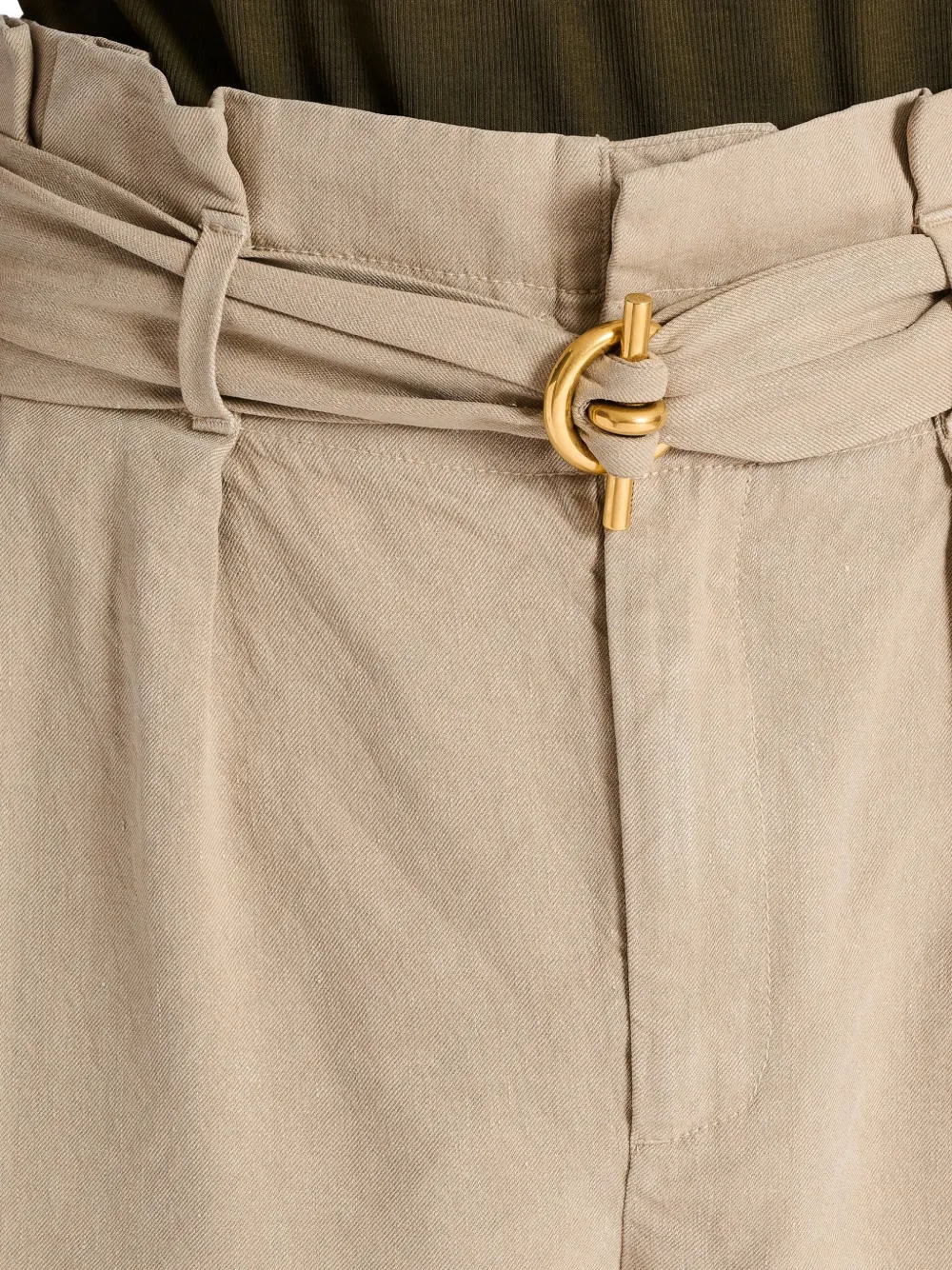 Balmain Shorts met ceintuur Beige