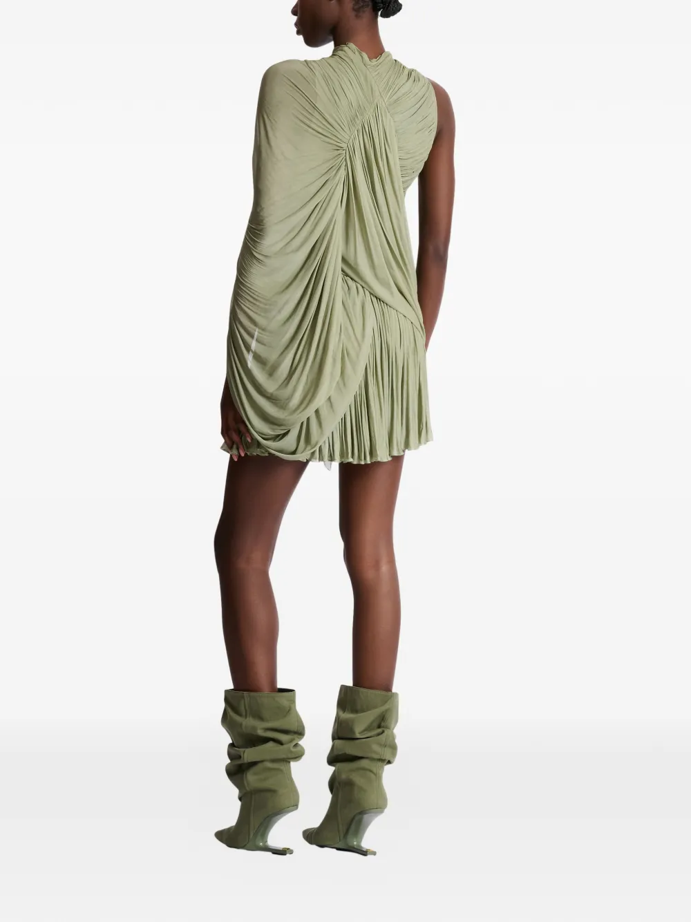 Balmain Gedrapeerde jurk Groen
