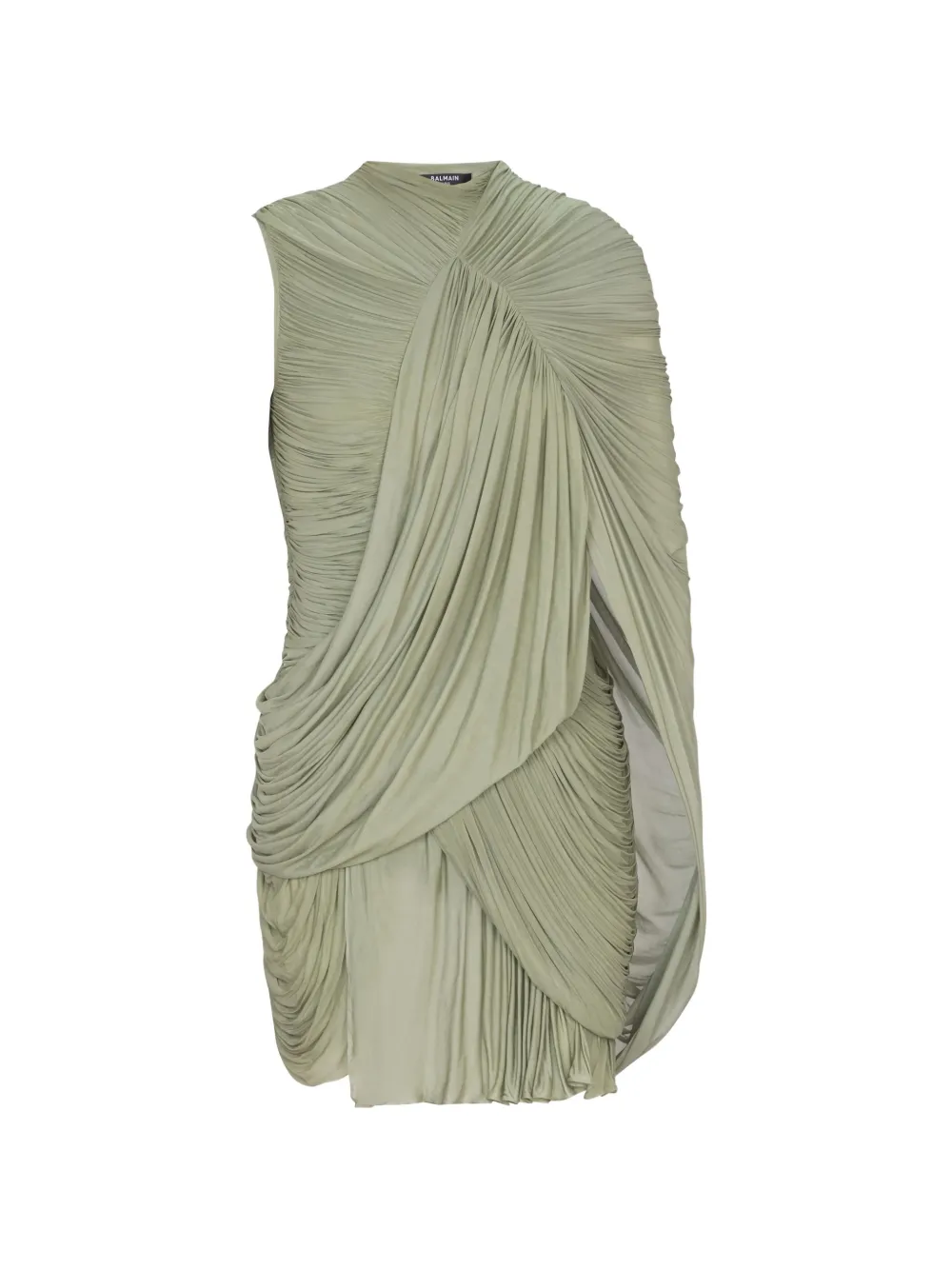 Balmain Drapiertes Kleid - Grün