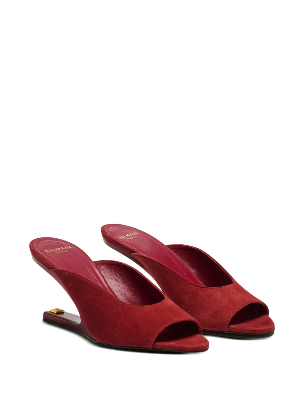 Balmain Suède sandalen Rood