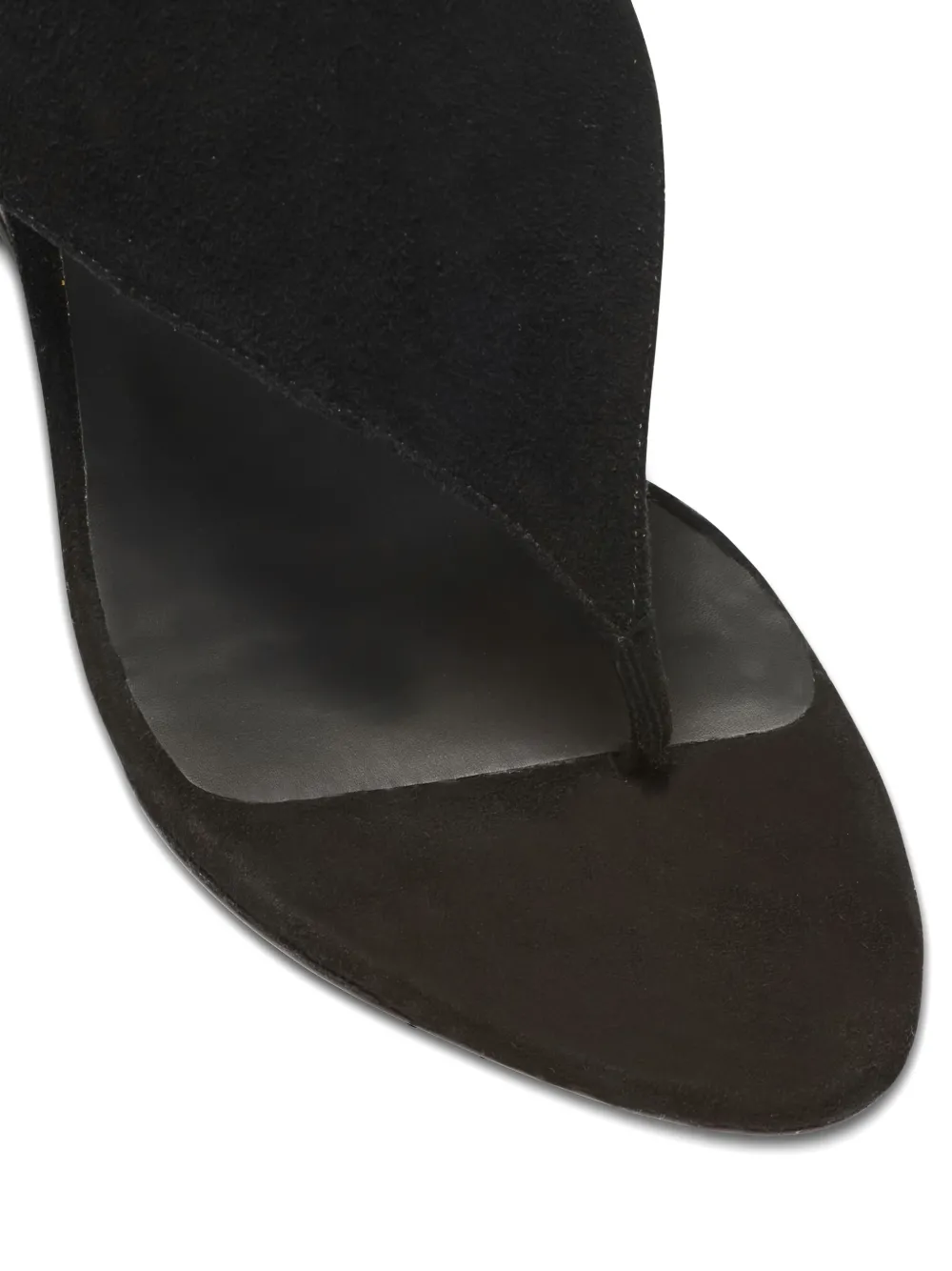 Balmain Suède sandalen met sleehak Zwart