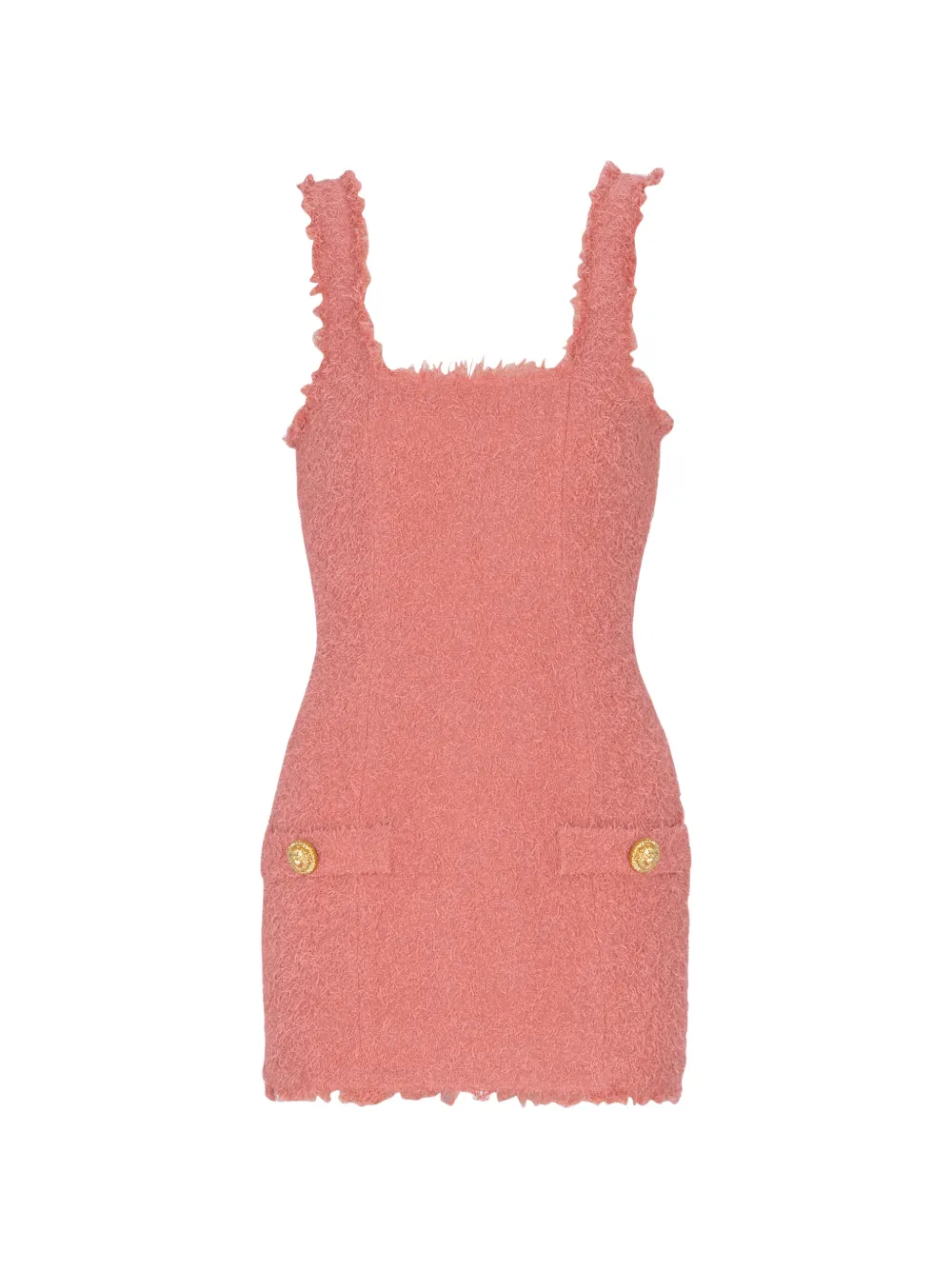 Balmain Abito corto con bottoni - Rosa