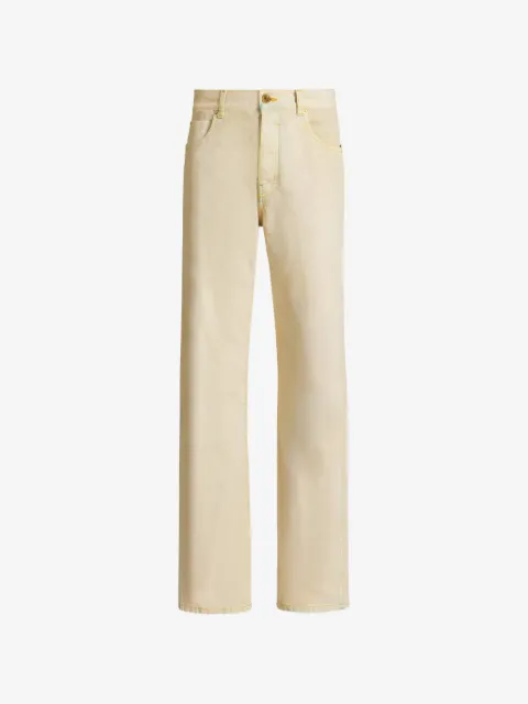 Balmain jean droit à effet délavé