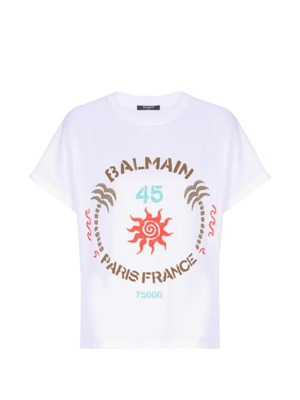 Balmain T-shirt con stampa - Bianco