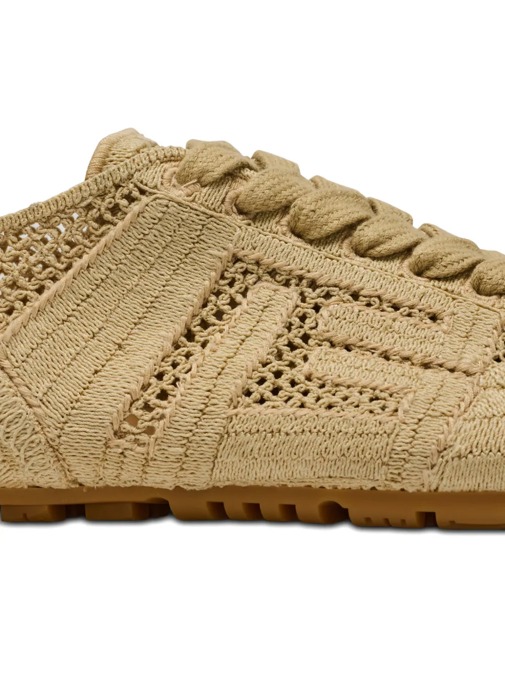 Balmain Racer 45 macramé sneakers Beige