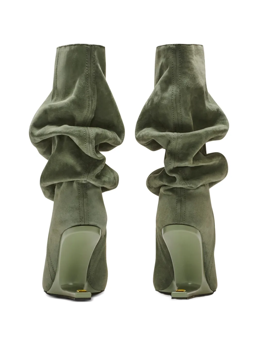 Balmain No Wedge suède enkellaarzen Groen