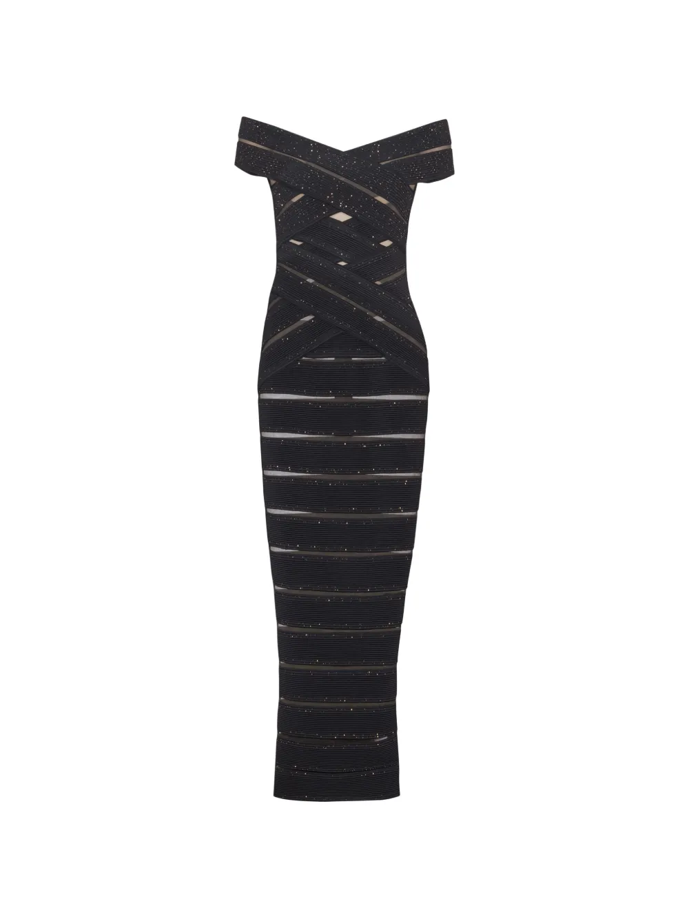 Balmain Abito midi aderente - Nero