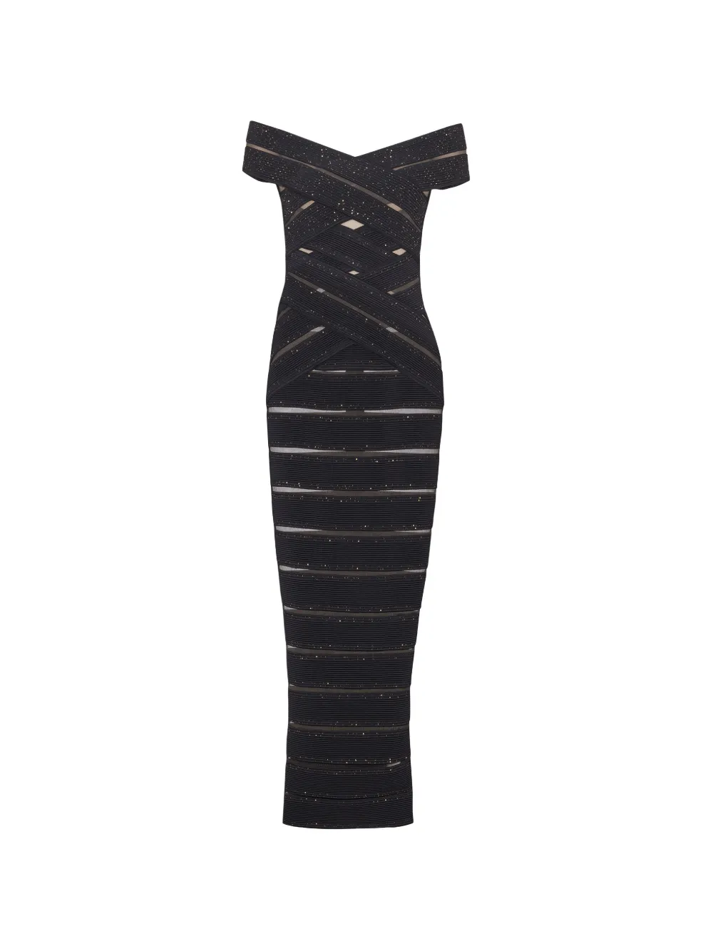 Balmain Abito midi aderente - Nero