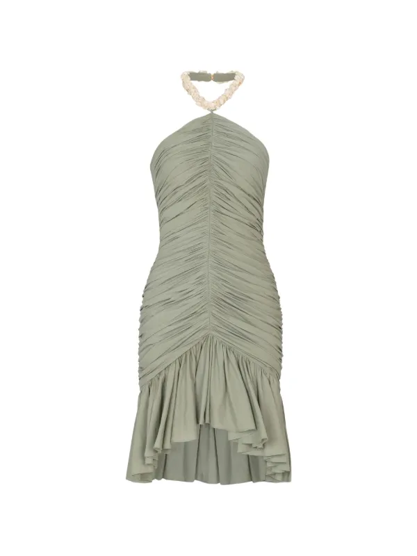 balmain dress green Balmain, Embellished tweed minidress, Women, Green, US 8, Dresses, Materialmix