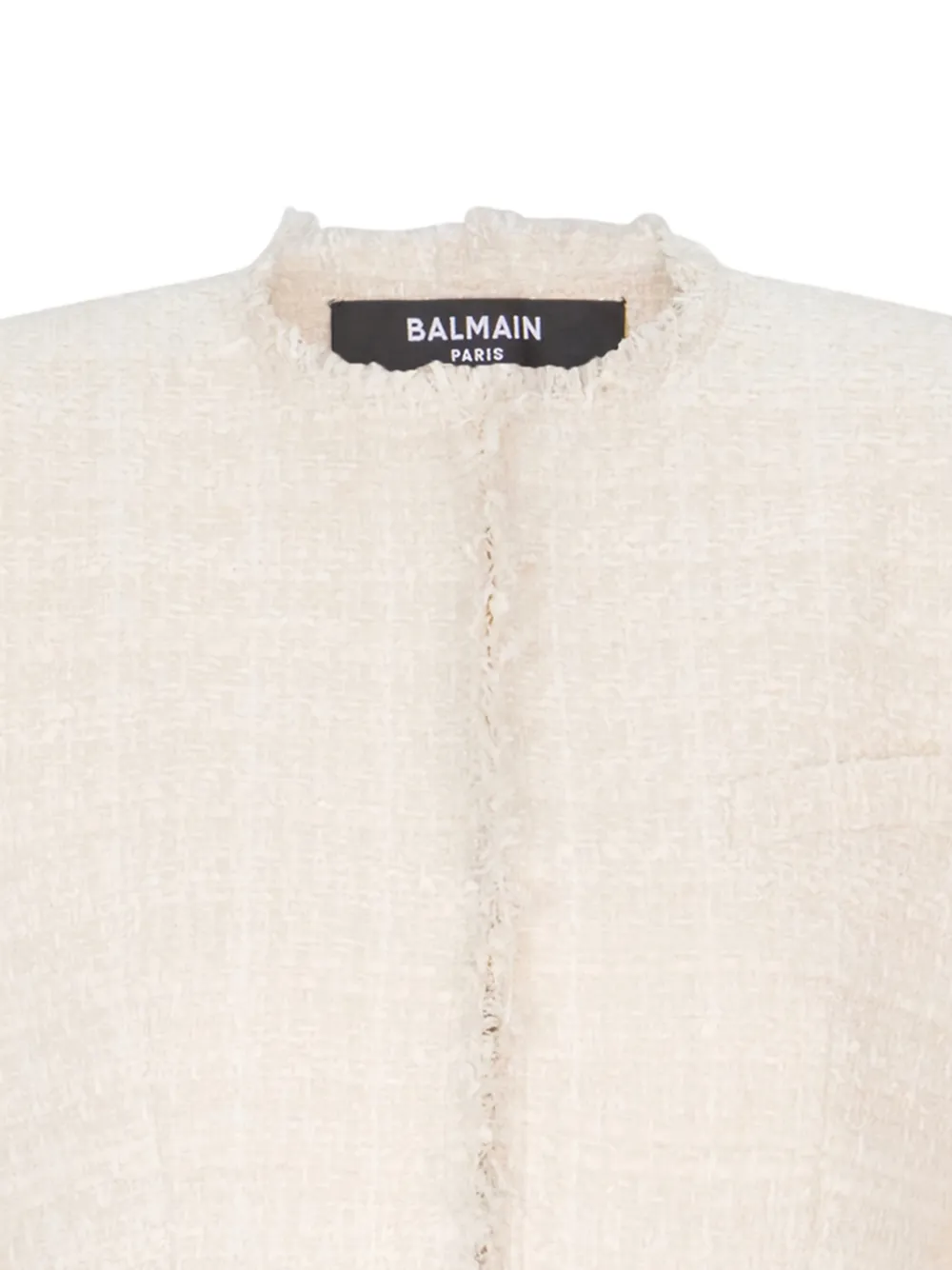 Balmain Spencer クロップド ツイードジャケット | ニュートラル