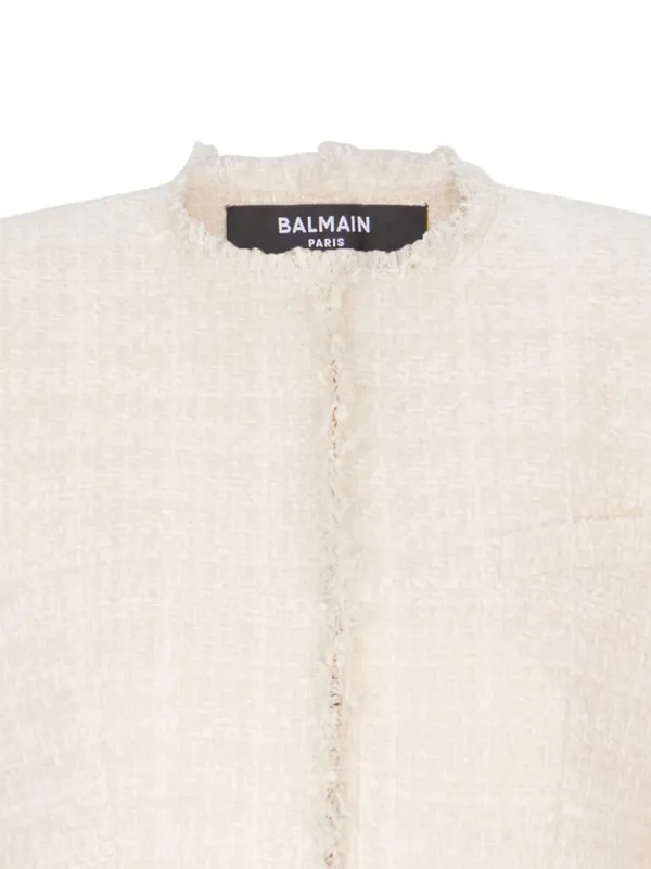Balmain Spencer クロップド ツイードジャケット | ニュートラル
