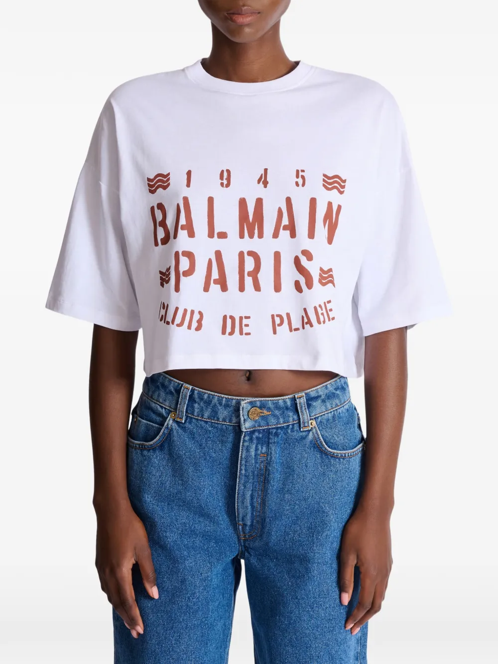 Balmain T-shirt met print Wit