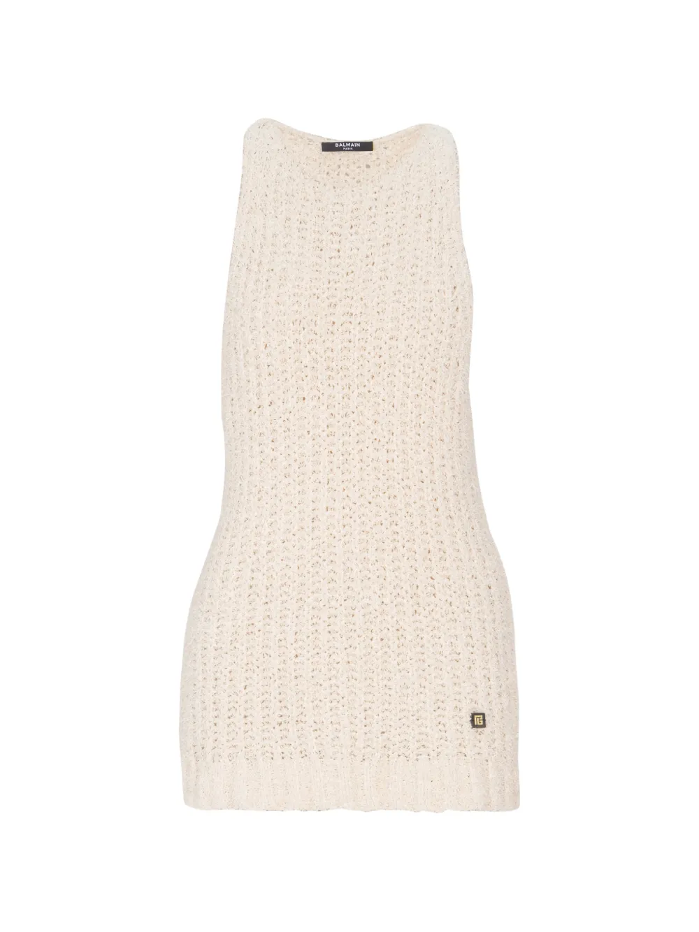 Balmain Canotta con logo - Toni neutri