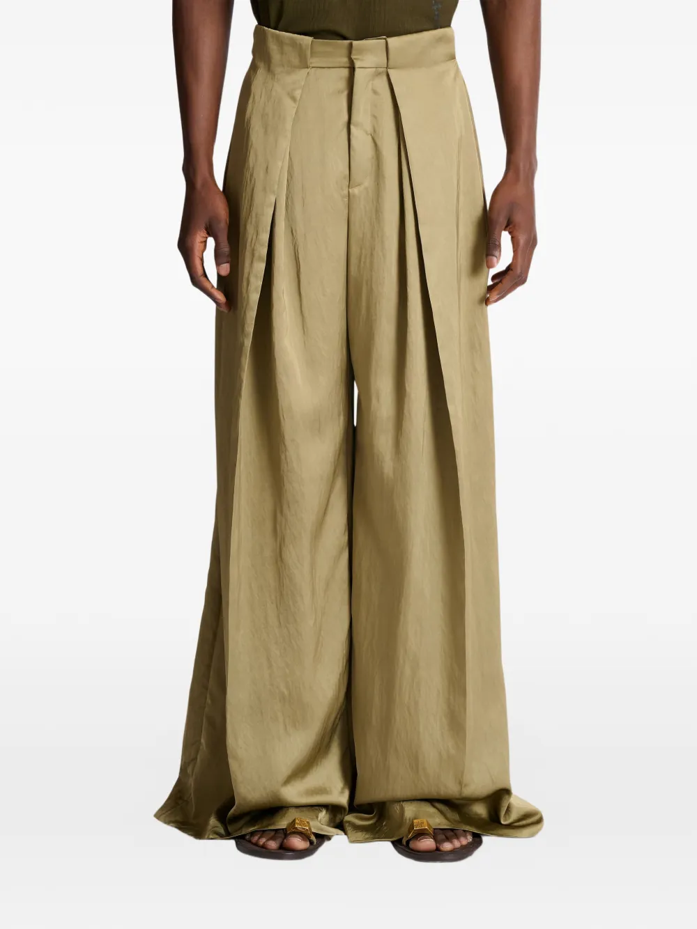 Balmain Pantalon met plooien Beige