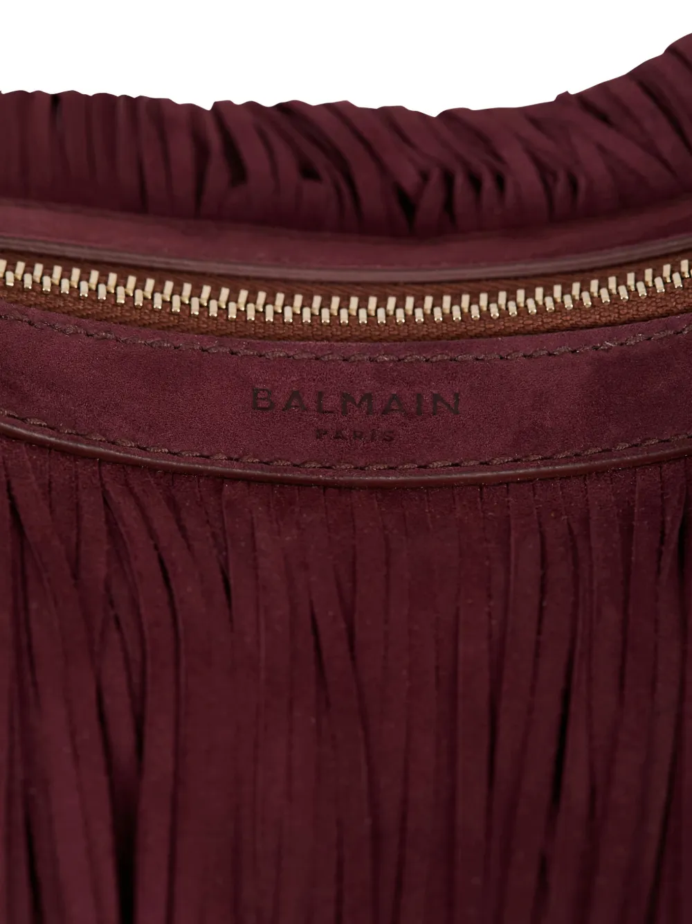 Balmain Grote Ébène suède tas met franje Bruin