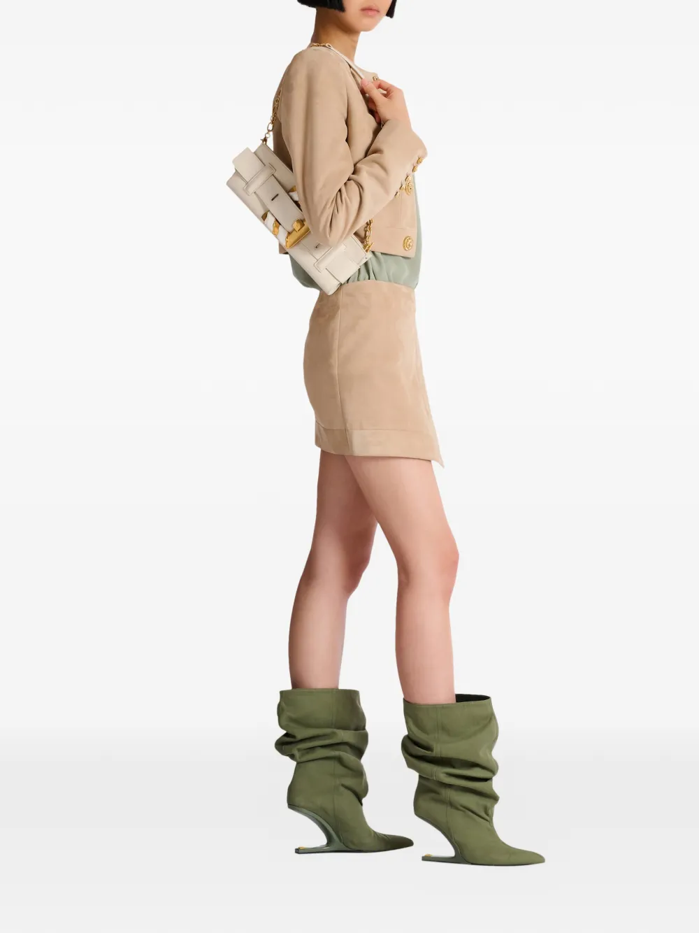  Balmain Anthem Shoulder Bag - Neutrals 