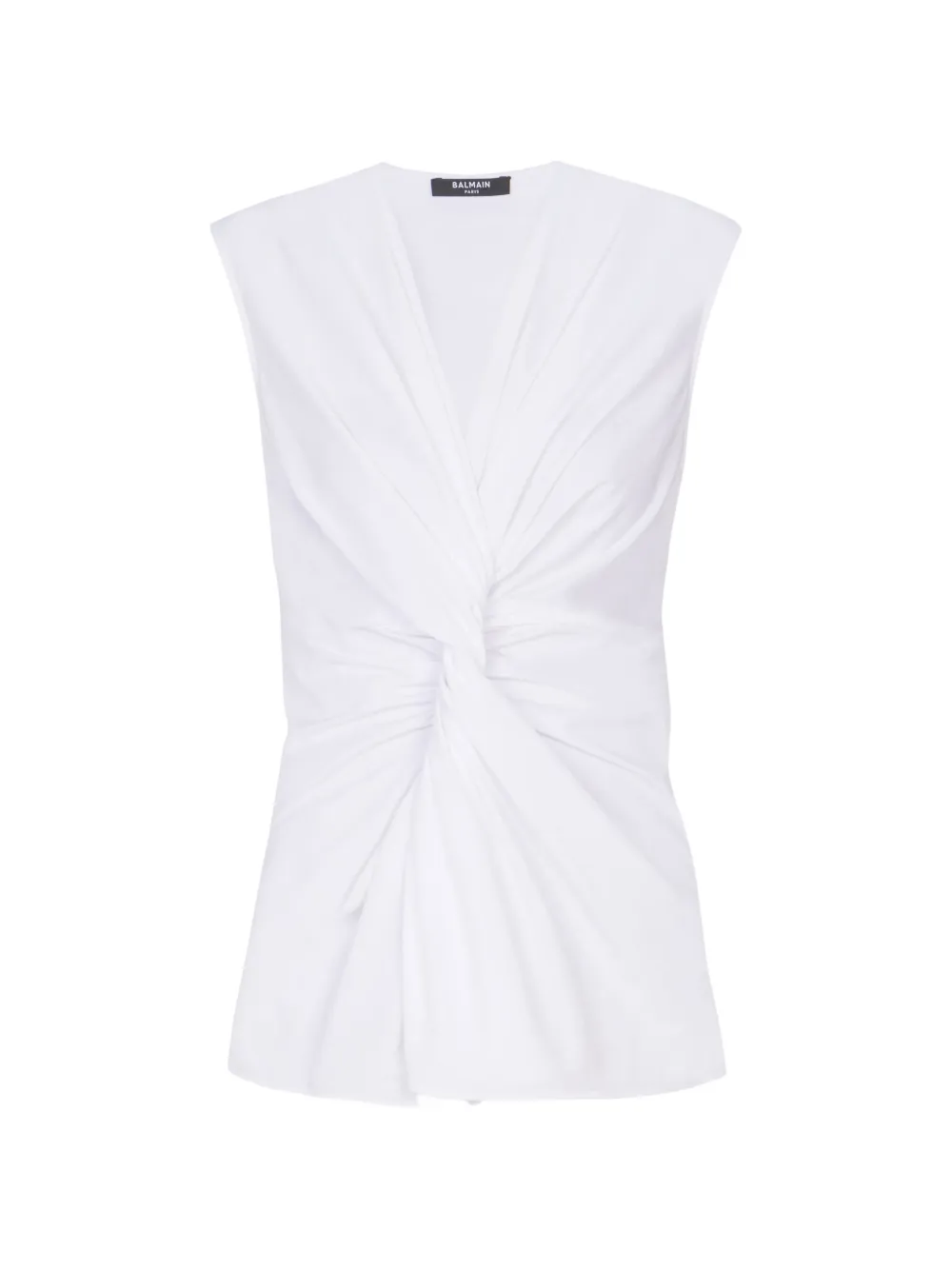 Balmain Blusa con scollo a V - Bianco