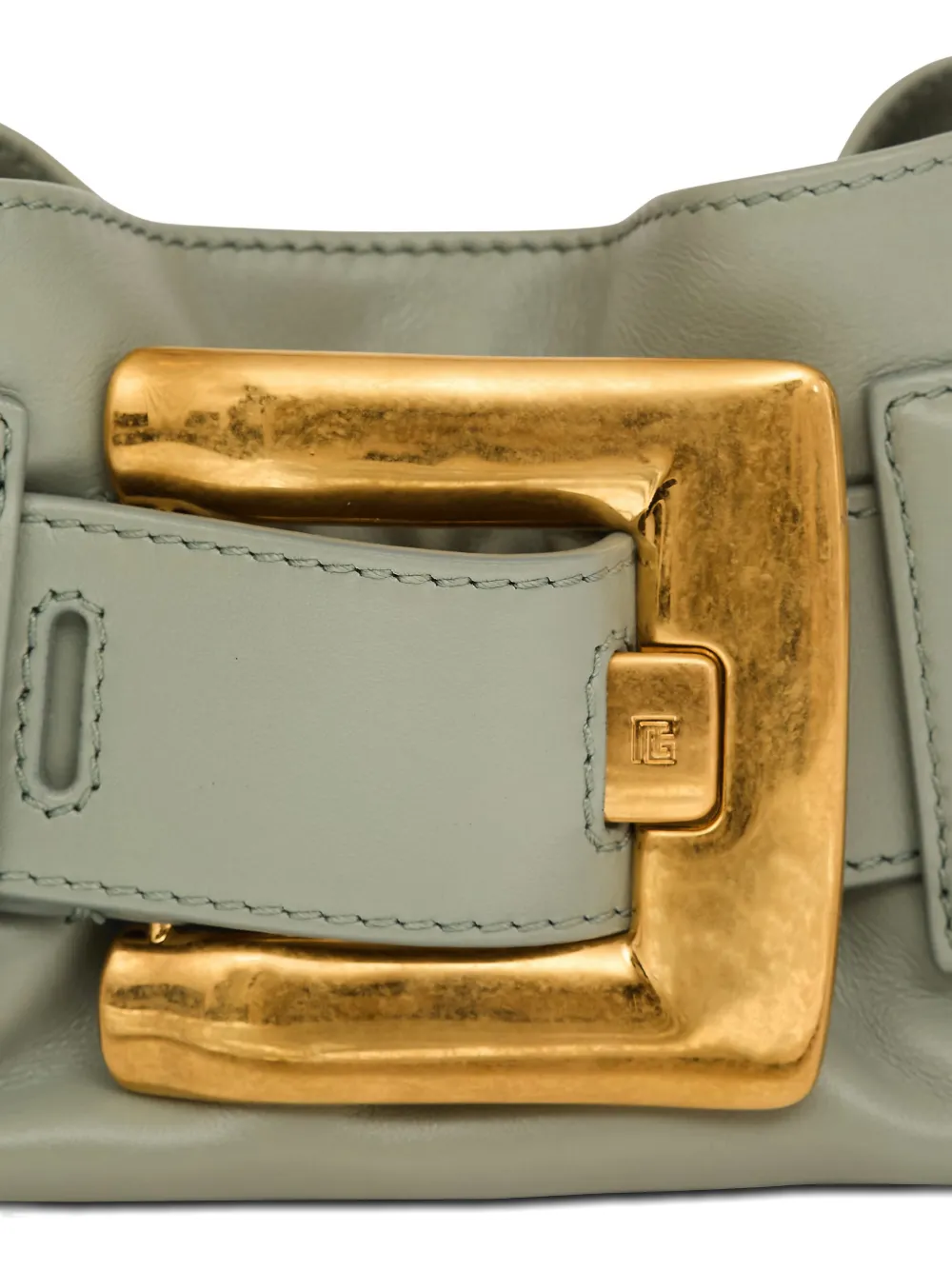 Balmain Anthem leren mini-clutch Blauw