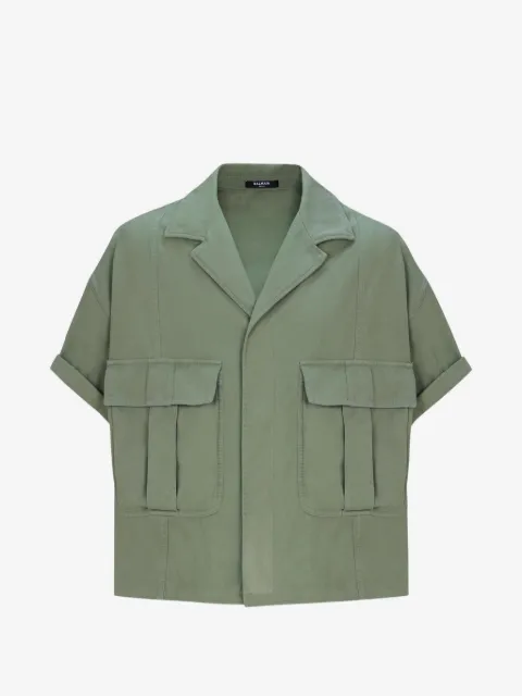 Balmain utility-pockets short-sleeve shirt