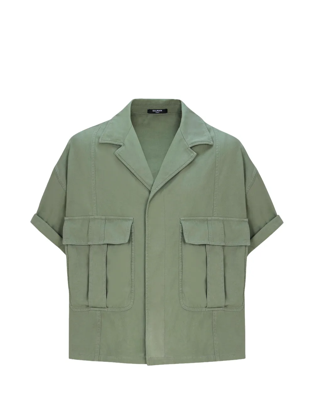 Balmain Overhemd met cargo zak Groen