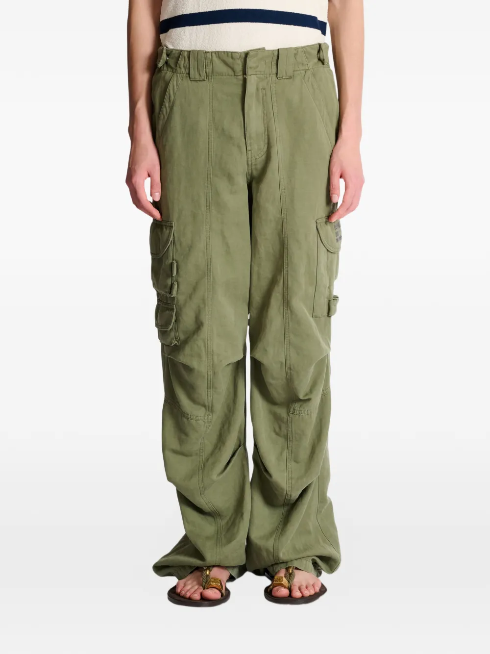 Balmain Broek met cargo zak Groen