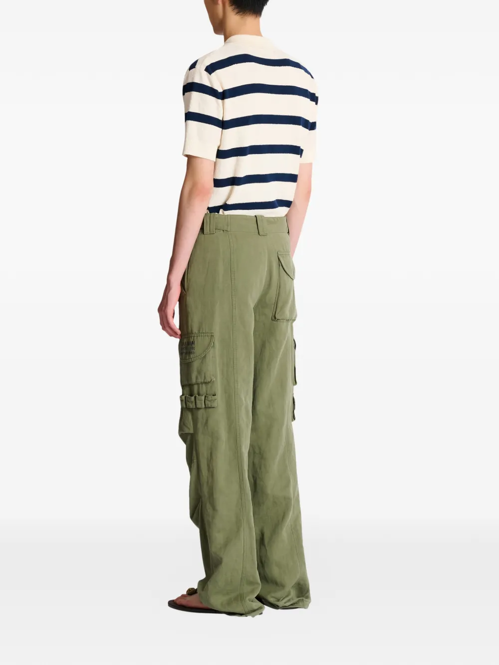 Balmain Broek met cargo zak Groen