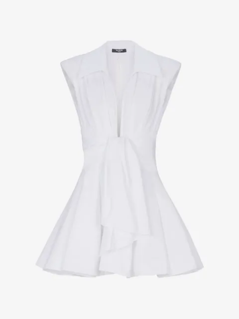 Balmain 타이 웨이스트 미니 드레스