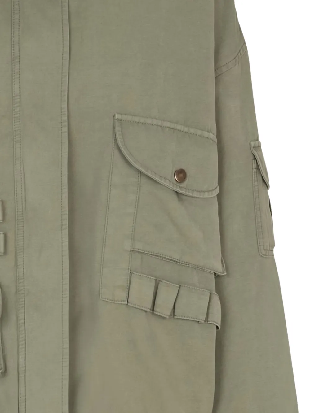 Balmain Twill bomberjack met zakken Groen