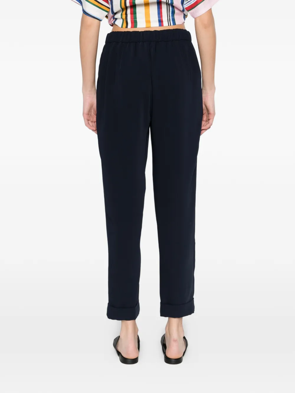 P.A.R.O.S.H. Cady broek met manchetten Blauw