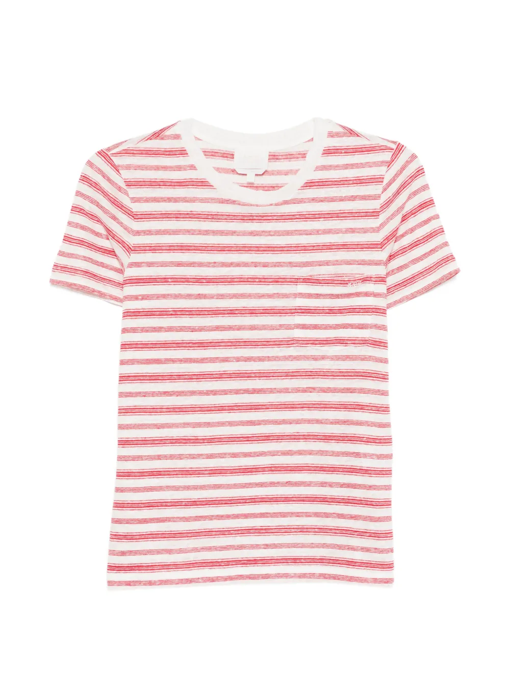 A.P.C. striped pocket T-shirt - Rosso