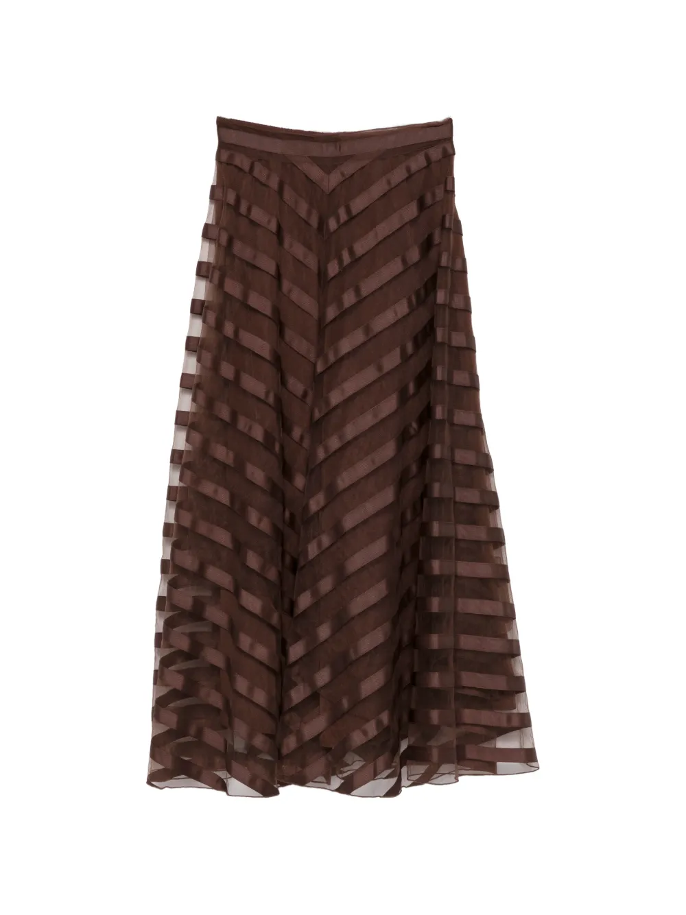 P.A.R.O.S.H. ribbon panel midi skirt - Marrone