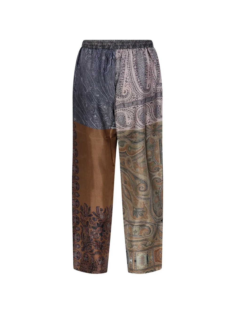 Pierre-Louis Mascia Aloe paisley patchwork trousers - Marrone