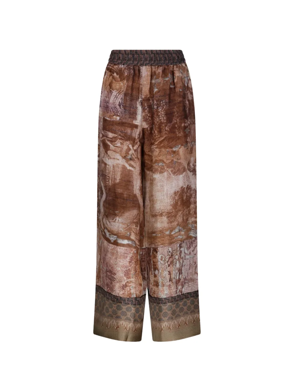 Pierre-Louis Mascia Aloe print trousers - Marrone