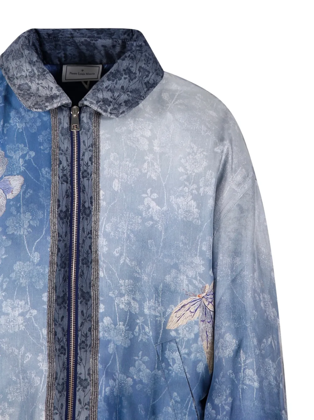 Pierre-Louis Mascia Bomberjack met bloemenprint Blauw