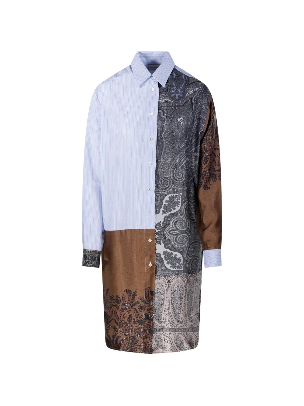 Pierre-Louis Mascia Alomhi paisley striped shirt - Blu